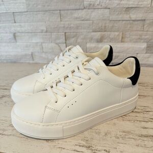 Kurt Geiger Laney Women’s White Leather Platform Sneaker Size 39EU/8-8.5US NEW